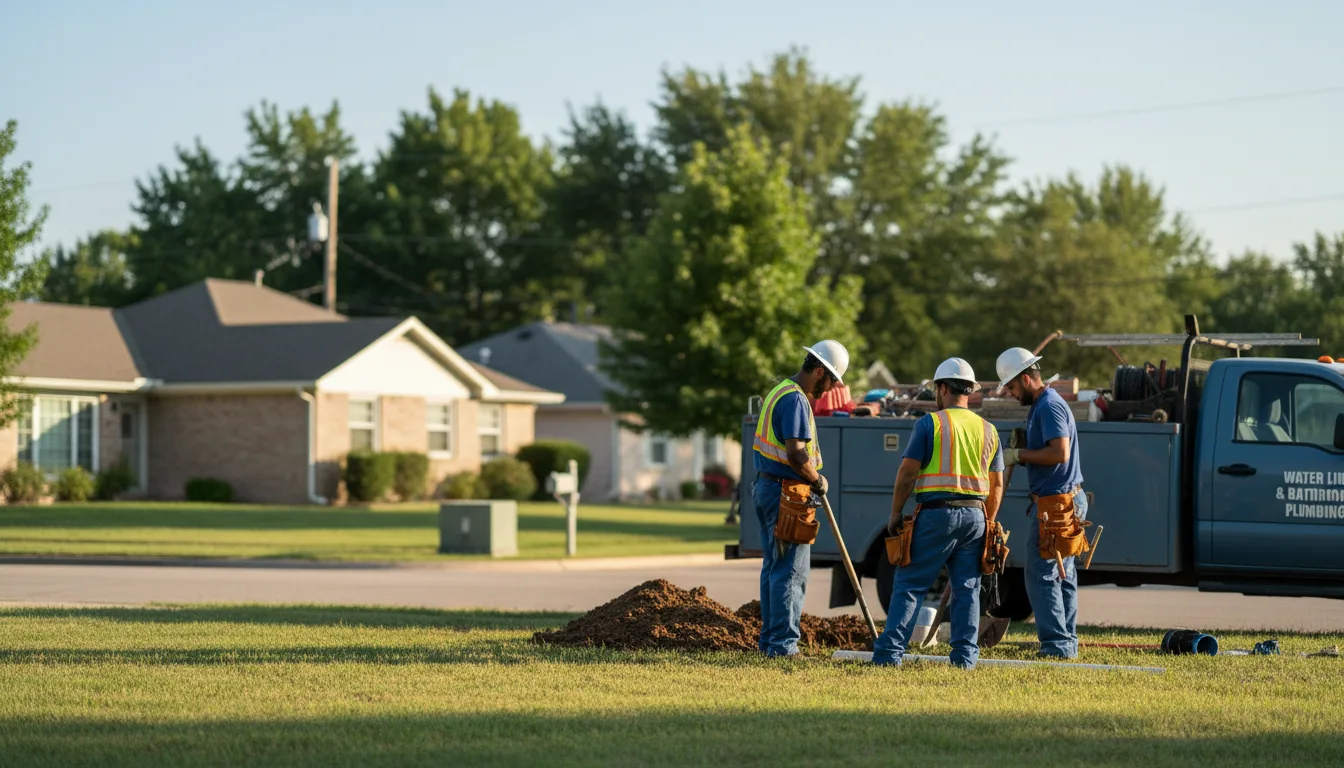 Residential water line and bathroom plumbing service in Stoutsville, OH